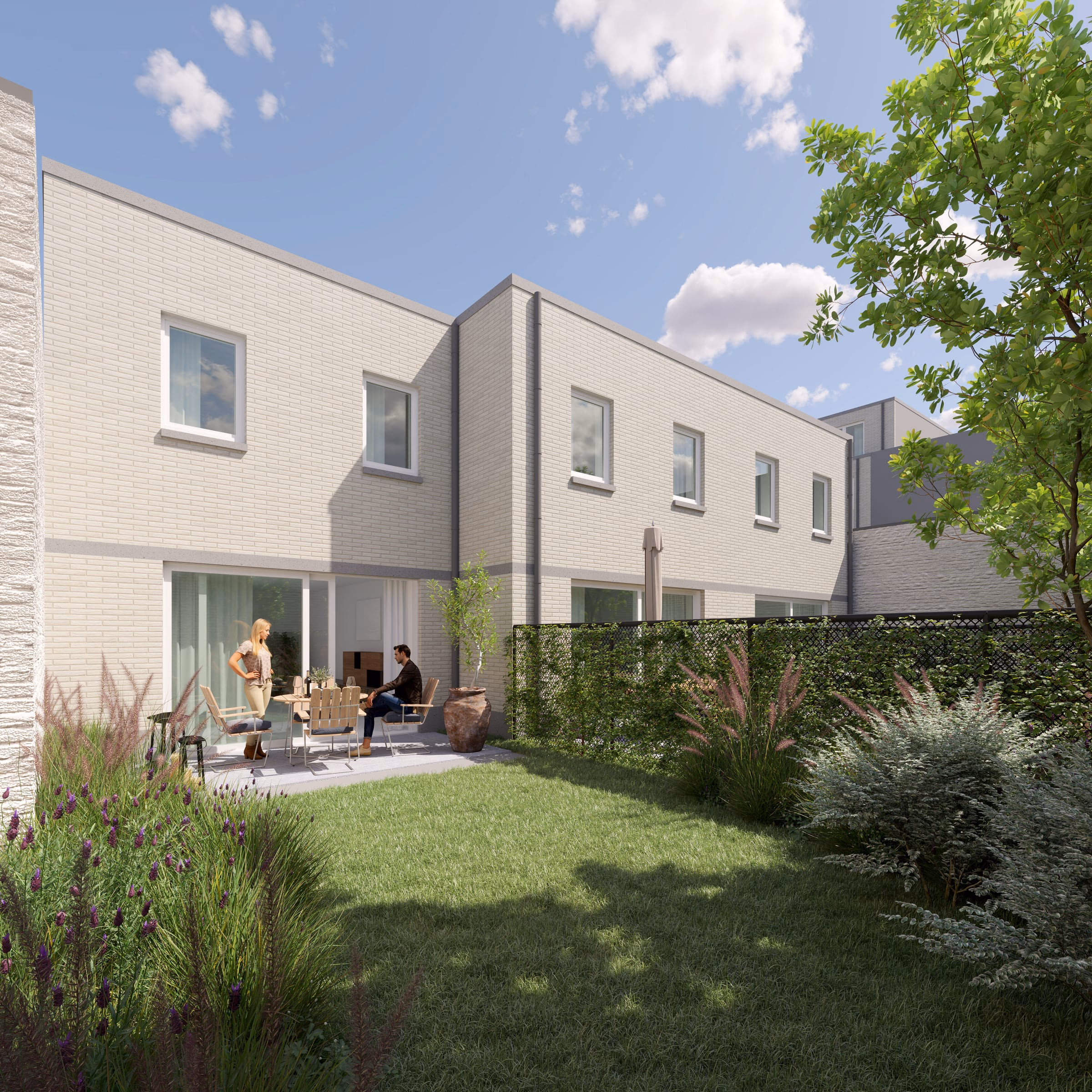 Terras en privétuin bij een stadswoning